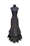 ロメリアのためのフラメンコスカート：スタイルと快適さの2フリル。ブラック 49.587€ #507592VNG